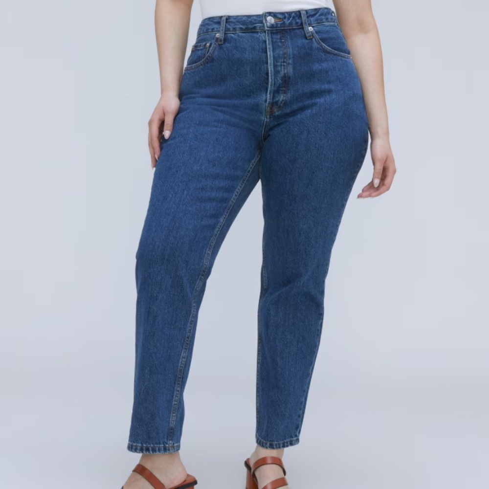 Everlane 90s Cheeky Hourglass Jean (Straight Leg in Deep Atlantic) NWT